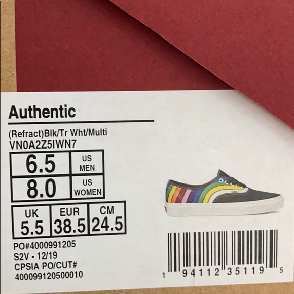 đź’–MEGA SALEđź’–VANS Refract Canvas Multi Womens Sneakers Pride LGBTQ VN0A2Z5IWN7 - Picture 10 of 10